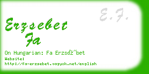 erzsebet fa business card